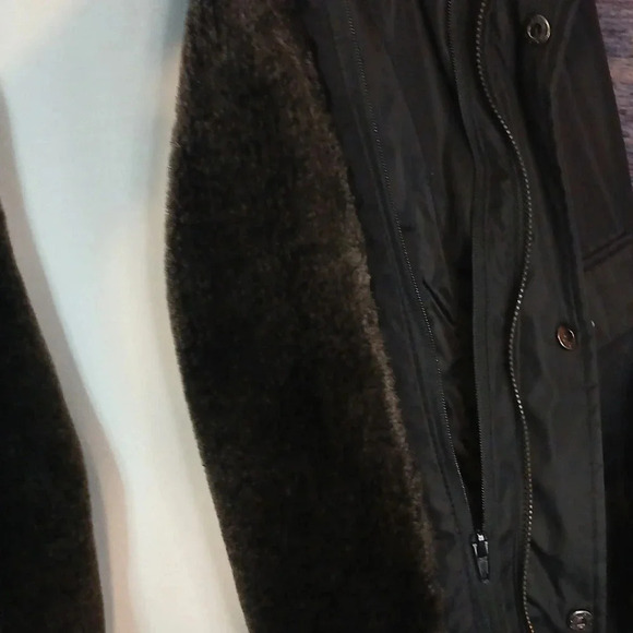 Marc Andrew mens removable zippered fur lined jacket xl black - Picture 10 of 17